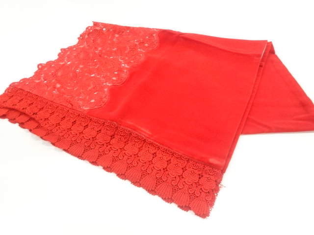 ビロードレース花模様ショール